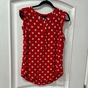 New York & Company Red Blouse with Elegant Design